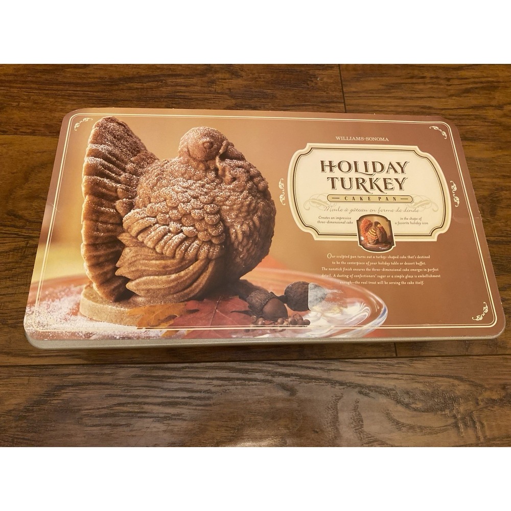 New Williams Sonoma NordicWare Turkey Mold Cake Baking Pan Nonstick Thanksgiving